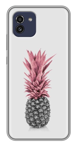 Чехол с принтом "Чёрно-белый ананас" для Samsung Galaxy A03 (A035)