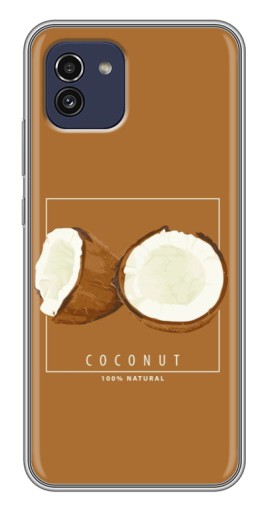 Силиконовый чехол с изображением "Coconut" для Samsung Galaxy A03 (A035)