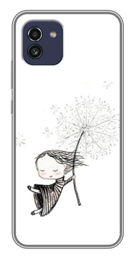 Силиконовый чехол с изображением "Девочка с одуванчиком" для Samsung Galaxy A03 (A035)