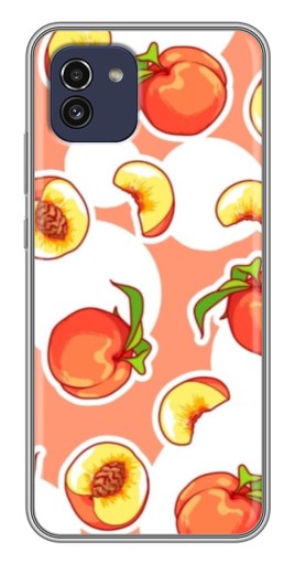 Чехол с картинкой "Дольки персиков" для Samsung Galaxy A03 (A035)