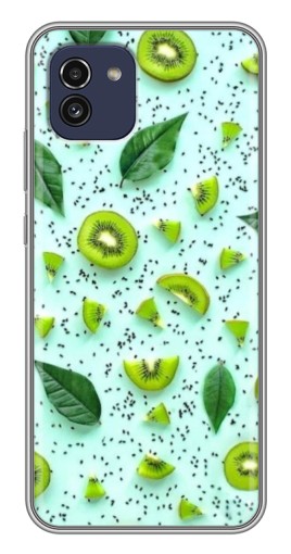 Чехол с картинкой "Фон киви" для Samsung Galaxy A03 (A035)