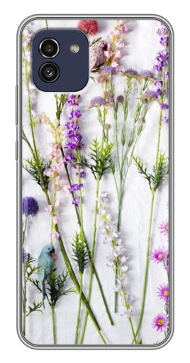 Чехол с картинкой "Фон полевых цветов" для Samsung Galaxy A03 (A035)