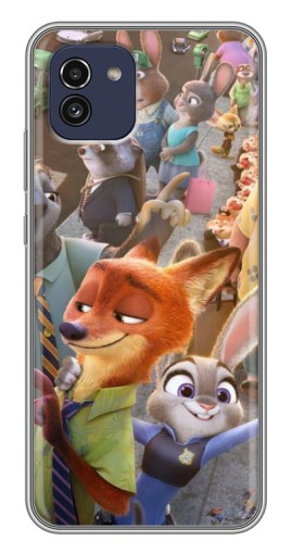 Чехол с печатью "Герои Зверополис" для Samsung Galaxy A03 (A035)