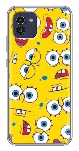 Силиконовый чехол с изображением "Глаза Спанч-Боба" для Samsung Galaxy A03 (A035)