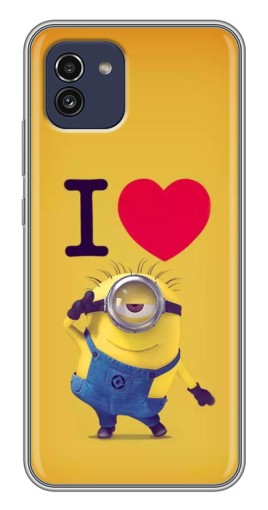 Чехол с печатью "I Love Minion" для Samsung Galaxy A03 (A035)