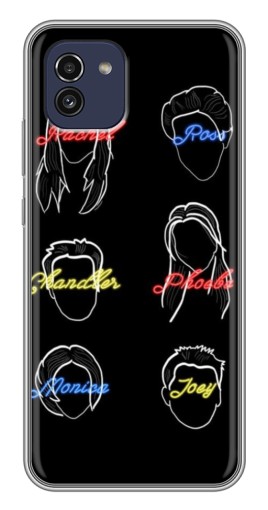 Силиконовый чехол с изображением "Имена Друзей" для Samsung Galaxy A03 (A035)