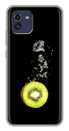 Чехол с картинкой "Киви на черном" для Samsung Galaxy A03 (A035)