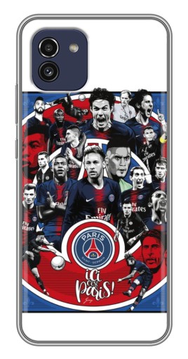 Чехол с картинкой "Команда PSG" для Samsung Galaxy A03 (A035)