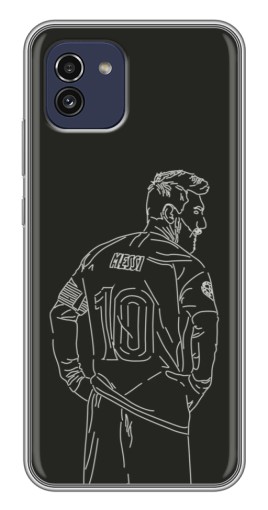 Чехол с печатью "Контур Месси" для Samsung Galaxy A03 (A035)