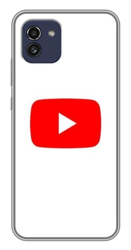 Силиконовый чехол с изображением "Красная кнопка" для Samsung Galaxy A03 (A035)