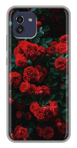 Силиконовый чехол с изображением "Красные розы" для Samsung Galaxy A03 (A035)