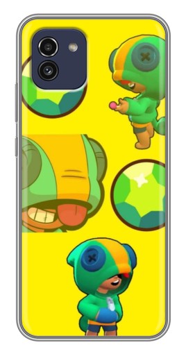 Силиконовый чехол с изображением "Кристалл и Леон" для Samsung Galaxy A03 (A035)