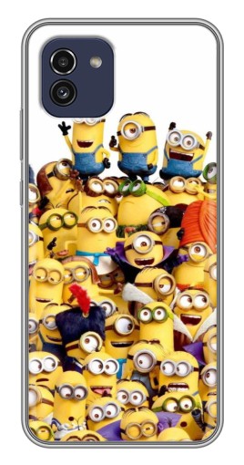 Чехол с принтом "Куча миньонов" для Samsung Galaxy A03 (A035)