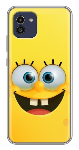 Чехол с картинкой "Квадратный Губка Боб" для Samsung Galaxy A03 (A035)