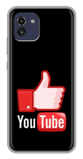 Чехол с печатью "Лайк YouTube" для Samsung Galaxy A03 (A035)