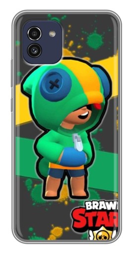Чехол с принтом "Leon Brawl Stars" для Samsung Galaxy A03 (A035)