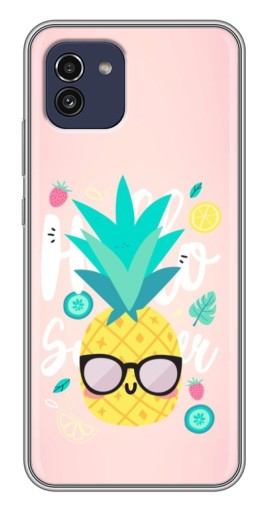 Чехол с картинкой "Летний ананас" для Samsung Galaxy A03 (A035)