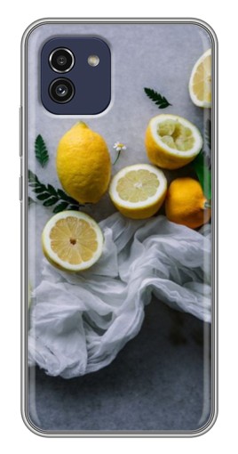 Силиконовый чехол с изображением "Лимонное настроение" для Samsung Galaxy A03 (A035)