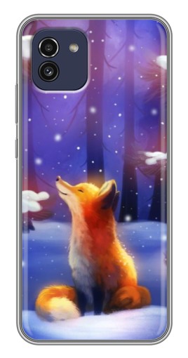 Чехол с принтом "Лисичка в лесу" для Samsung Galaxy A03 (A035)