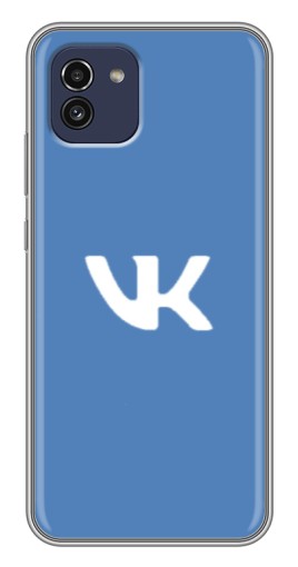 Чехол с принтом "Лого ВК" для Samsung Galaxy A03 (A035)