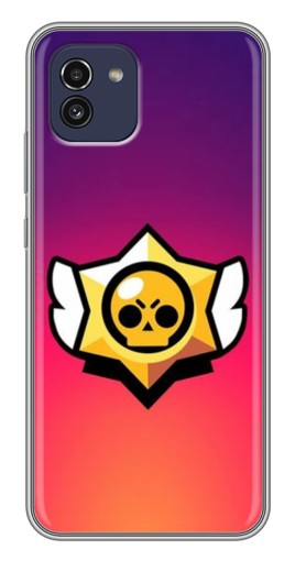 Чехол с картинкой "Логотип Brawl Stars" для Samsung Galaxy A03 (A035)