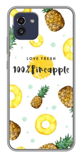 Чехол с печатью "Любовь к ананасам" для Samsung Galaxy A03 (A035)