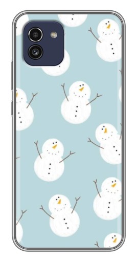 Чехол с печатью "Маленькие снеговики" для Samsung Galaxy A03 (A035)