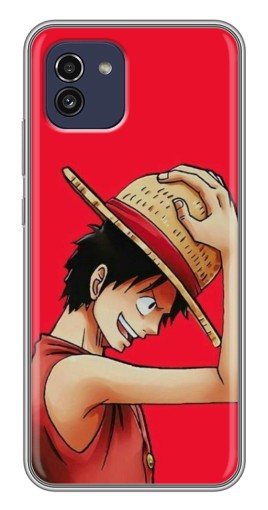 Чехол с картинкой "Манки в шляпе" для Samsung Galaxy A03 (A035)