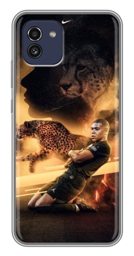 Чехол с картинкой "Мбаппе пантера" для Samsung Galaxy A03 (A035)