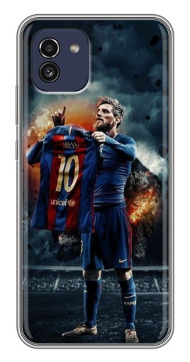 Силиконовый чехол с изображением "Месси с футболкой" для Samsung Galaxy A03 (A035)