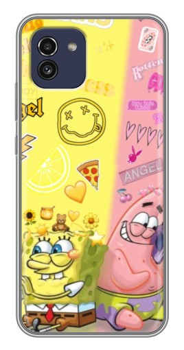 Чехол с принтом "Модный разговор" для Samsung Galaxy A03 (A035)