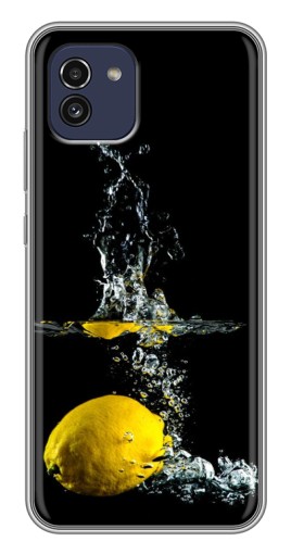 Силиконовый чехол с изображением "Мокрый Лимон" для Samsung Galaxy A03 (A035)