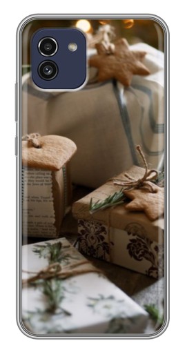 Чехол с принтом "Нежные подарки" для Samsung Galaxy A03 (A035)