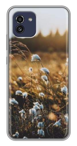 Силиконовый чехол с изображением "Нежные полевые цветы" для Samsung Galaxy A03 (A035)