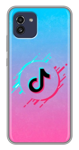 Силиконовый чехол с изображением "Нота ТикТок" для Samsung Galaxy A03 (A035)