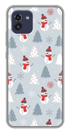Чехол с печатью "Новогодний фон" для Samsung Galaxy A03 (A035)