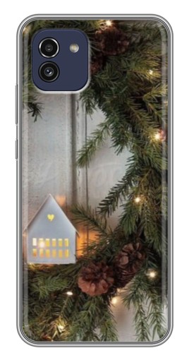 Чехол с принтом "Новогодний венок" для Samsung Galaxy A03 (A035)