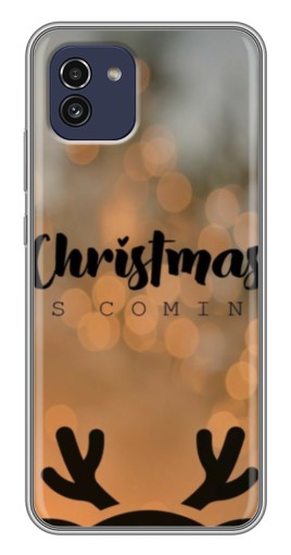 Силиконовый чехол с изображением "Новогодняя заставка" для Samsung Galaxy A03 (A035)