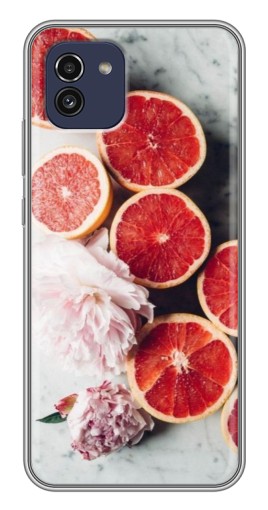 Чехол с принтом "Половинки грейпфрутов" для Samsung Galaxy A03 (A035)