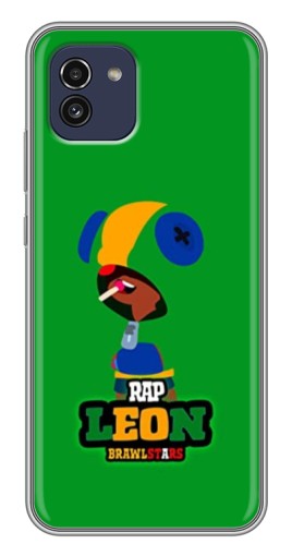 Силиконовый чехол с изображением "RAP Leon" для Samsung Galaxy A03 (A035)