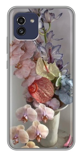 Силиконовый чехол с изображением "Разноцветные орхидеи" для Samsung Galaxy A03 (A035)