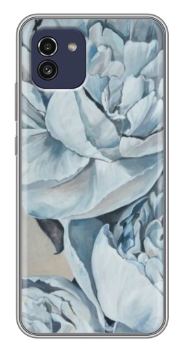 Силиконовый чехол с изображением "Рисунок пионы" для Samsung Galaxy A03 (A035)