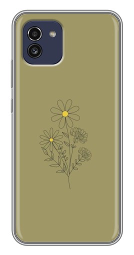Чехол с печатью "Рисунок ромашка" для Samsung Galaxy A03 (A035)