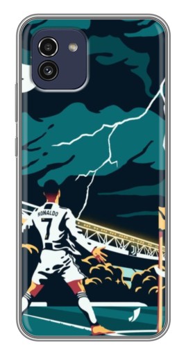 Чехол с картинкой "Ronaldo празднование" для Samsung Galaxy A03 (A035)