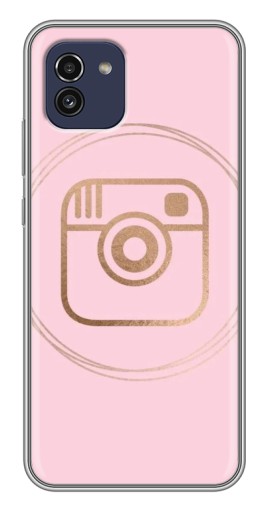 Силиконовый чехол с изображением "розовый инстаграм" для Samsung Galaxy A03 (A035)