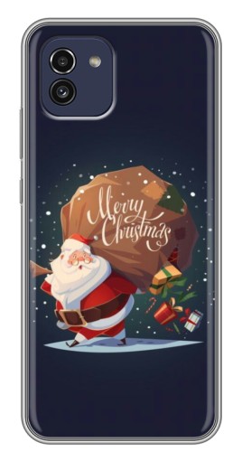 Чехол с принтом "Санта с подарками" для Samsung Galaxy A03 (A035)