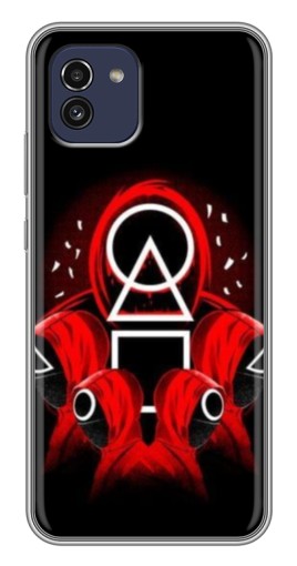 Силиконовый чехол с изображением "Солдаты с игры кальмара" для Samsung Galaxy A03 (A035)