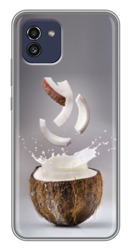 Чехол с принтом "Стакан кокоса" для Samsung Galaxy A03 (A035)