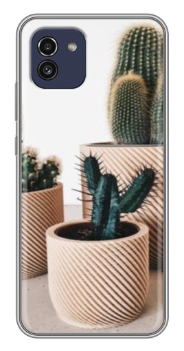Чехол с принтом "стильные кактусы" для Samsung Galaxy A03 (A035)