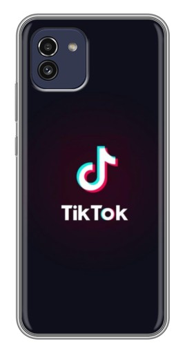Силиконовый чехол с изображением "TikTok темный" для Samsung Galaxy A03 (A035)